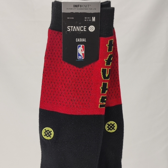 NWT Stance x NBA Atlanta HAWKS SHORTCUT 2 Crew Socks Size M 6-8.5 - Picture 2 of 11